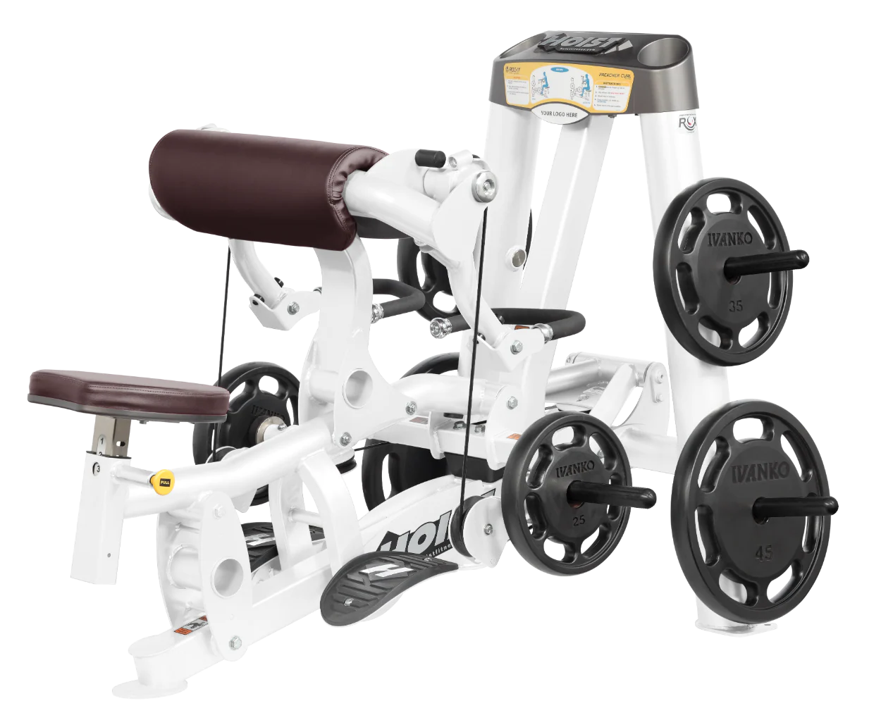Hoist Fitness ROC IT RPL5102 Plate Loaded Preacher Biceps Curl RPL-5102 - Fitness Outlet 