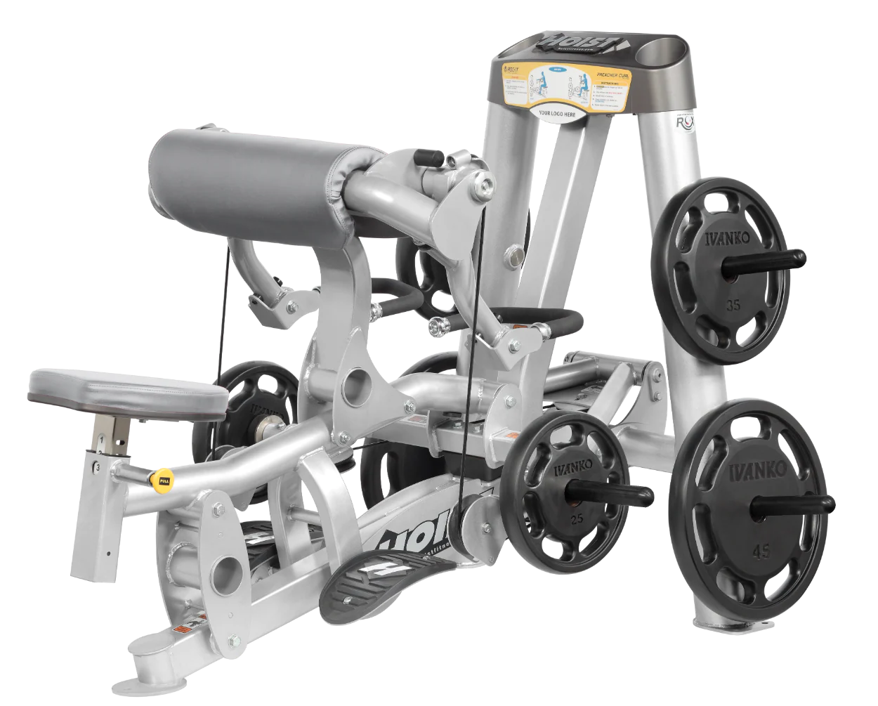 Hoist Fitness ROC IT RPL5102 Plate Loaded Preacher Biceps Curl RPL-5102 - Fitness Outlet 