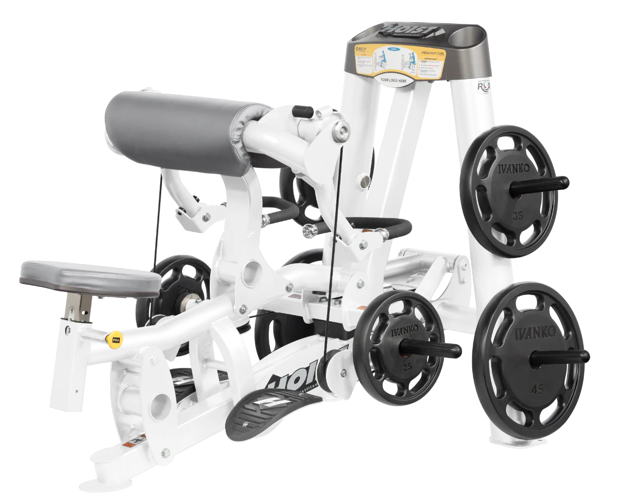 Hoist Fitness ROC IT RPL5102 Plate Loaded Preacher Biceps Curl RPL-5102 - Fitness Outlet 