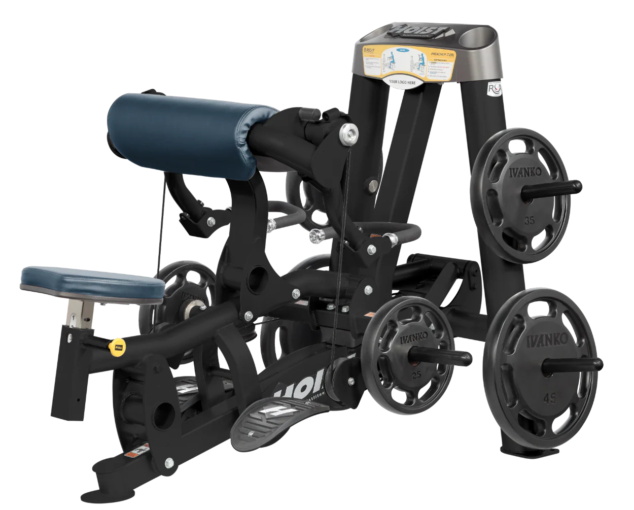 Hoist Fitness ROC IT RPL5102 Plate Loaded Preacher Biceps Curl RPL-5102 - Fitness Outlet 