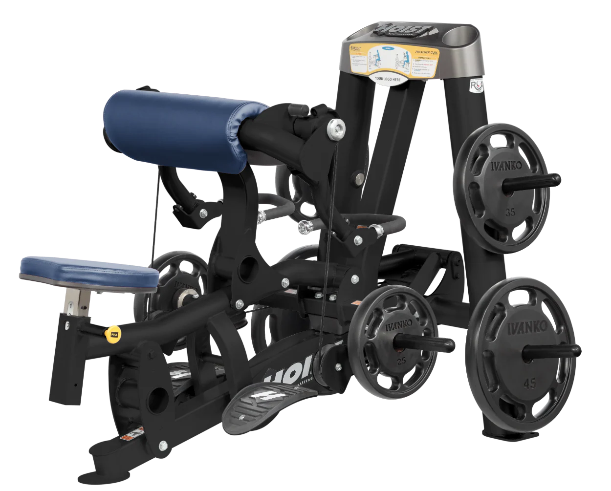 Hoist Fitness ROC IT RPL5102 Plate Loaded Preacher Biceps Curl RPL-5102 - Fitness Outlet 