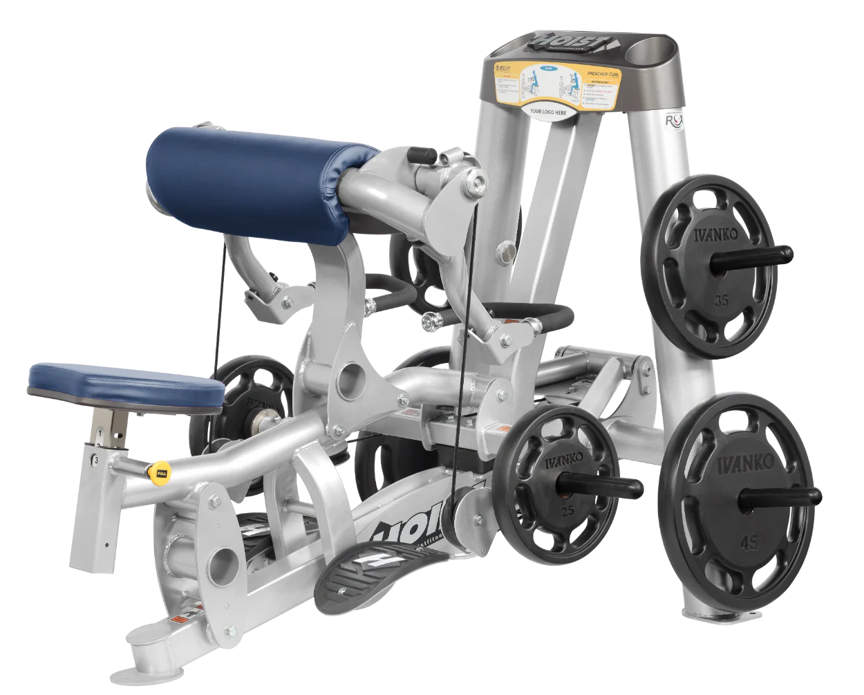 Hoist Fitness ROC IT RPL5102 Plate Loaded Preacher Biceps Curl RPL-5102 - Fitness Outlet 