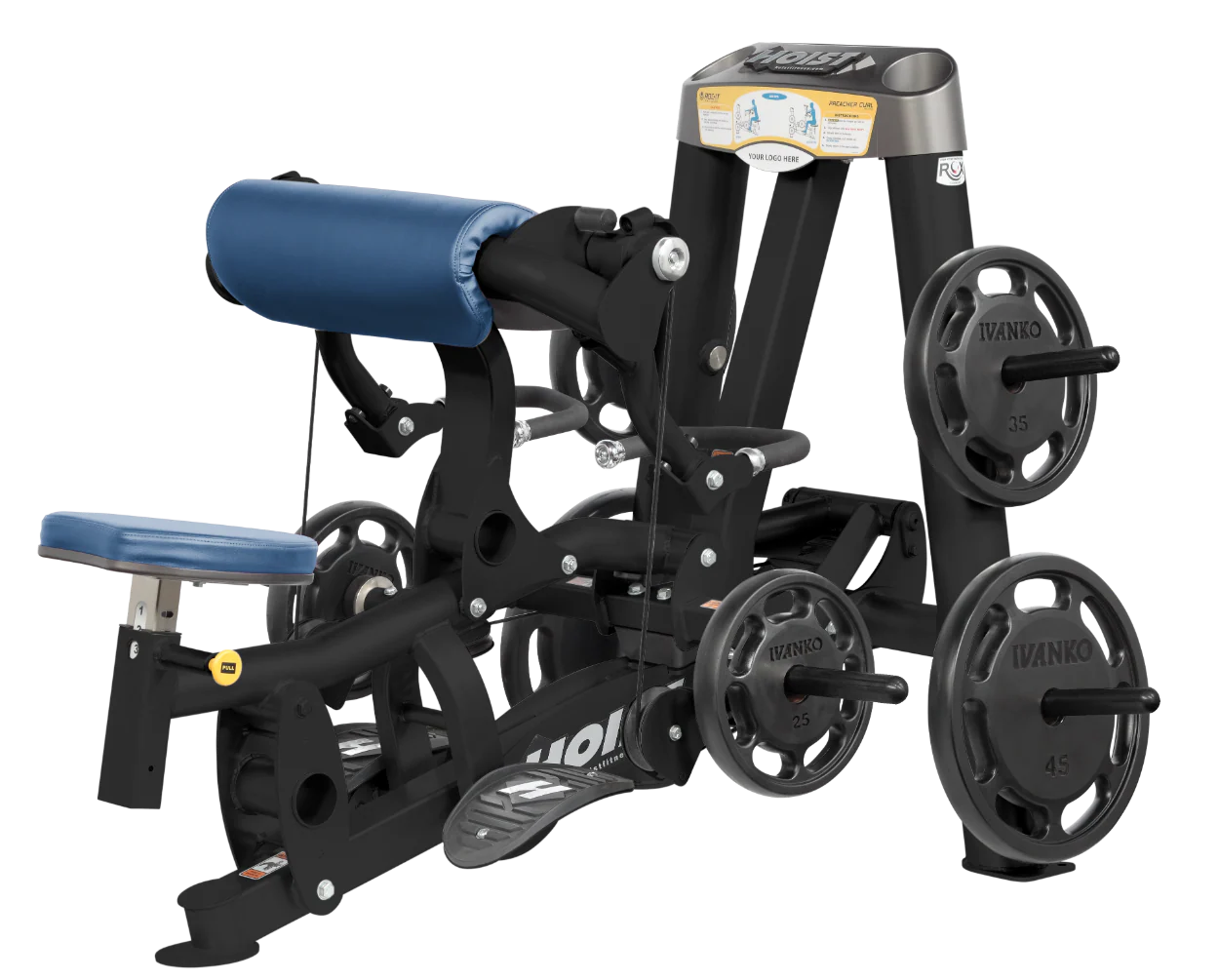Hoist Fitness ROC IT RPL5102 Plate Loaded Preacher Biceps Curl RPL-5102 - Fitness Outlet 