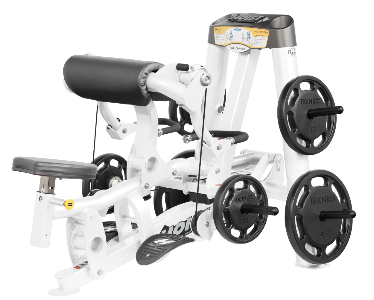 Hoist Fitness ROC IT RPL5102 Plate Loaded Preacher Biceps Curl RPL-5102 - Fitness Outlet 