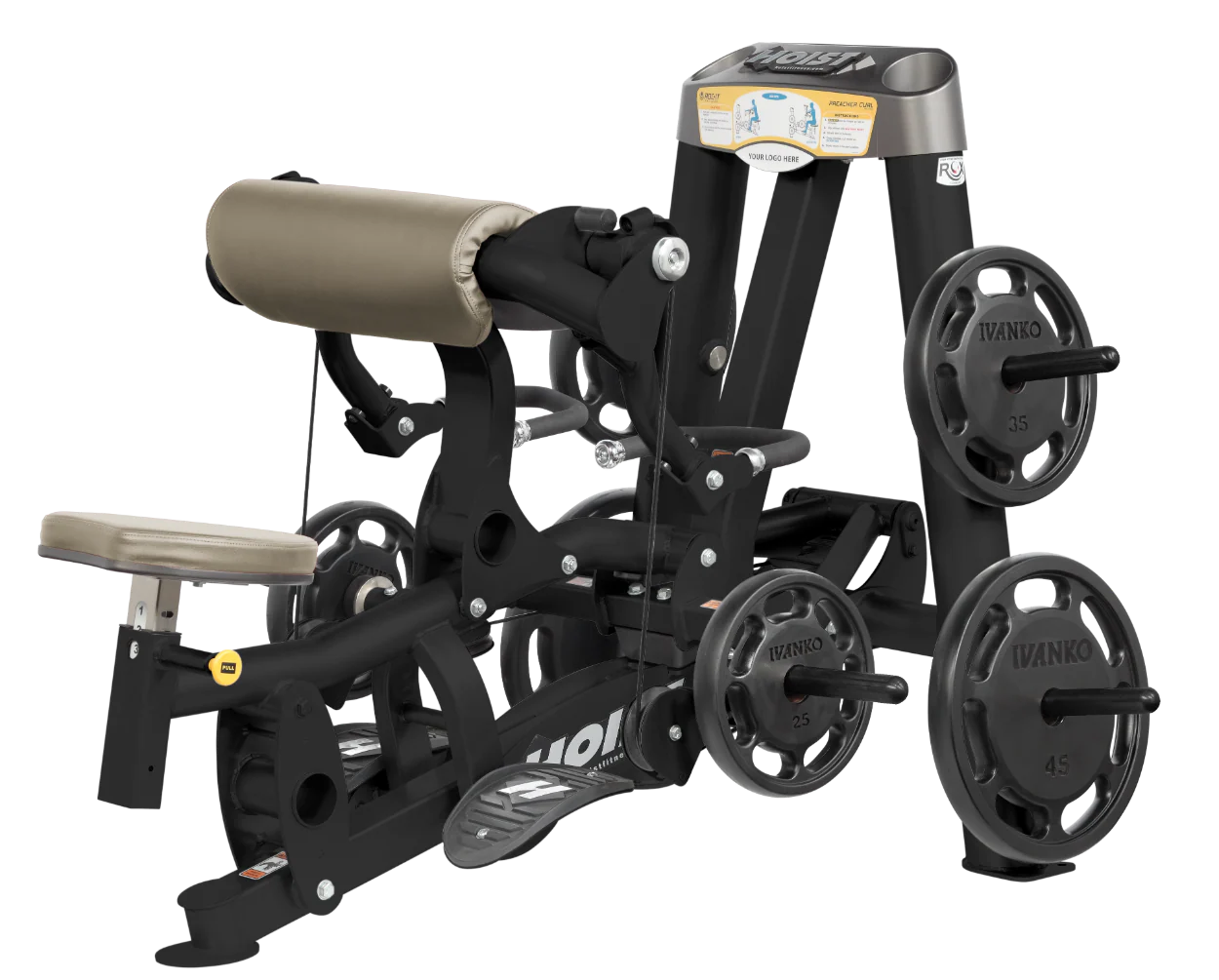 Hoist Fitness ROC IT RPL5102 Plate Loaded Preacher Biceps Curl RPL-5102 - Fitness Outlet 