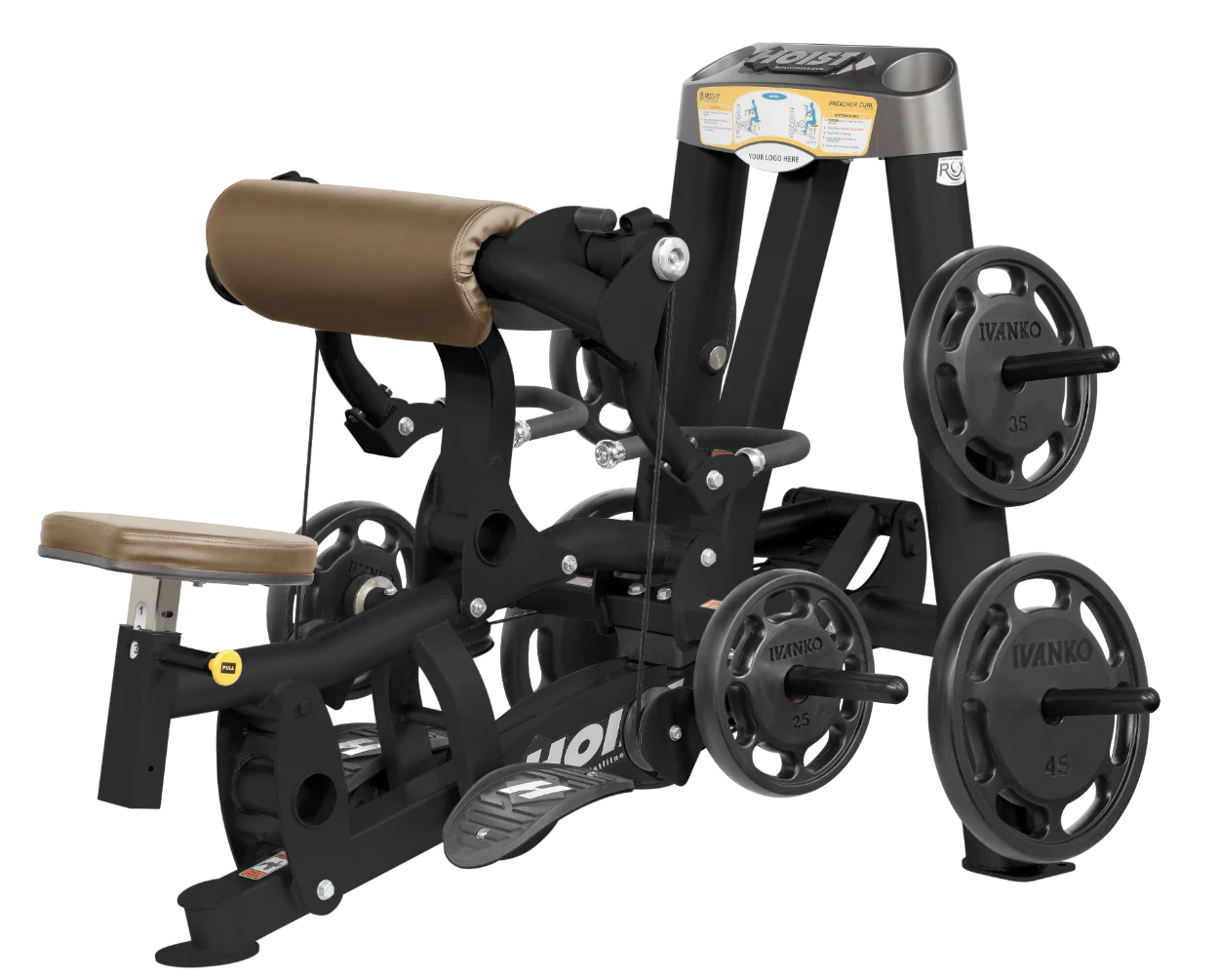 Hoist Fitness ROC IT RPL5102 Plate Loaded Preacher Biceps Curl RPL-5102 - Fitness Outlet 