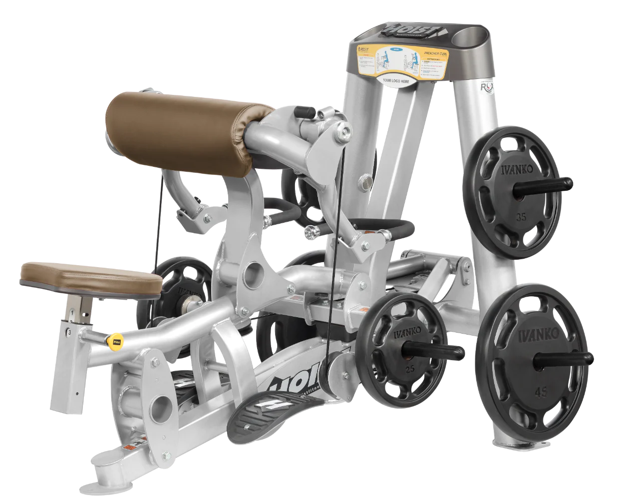 Hoist Fitness ROC IT RPL5102 Plate Loaded Preacher Biceps Curl RPL-5102 - Fitness Outlet 