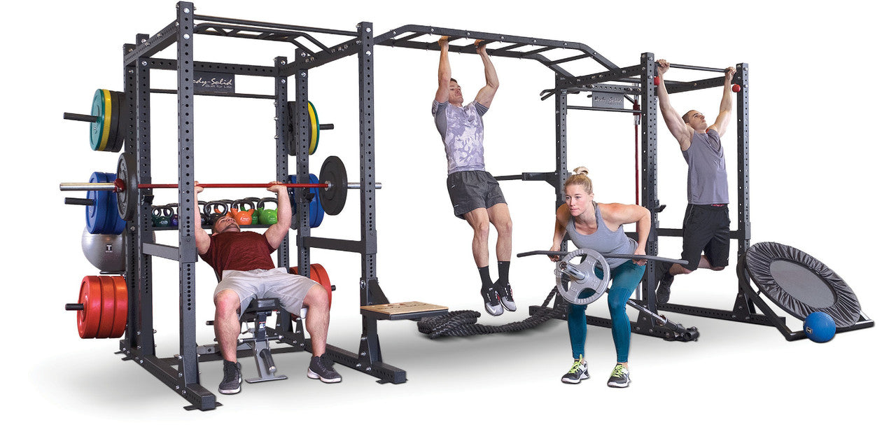 Body-Solid Commercial Extended Double Power Rack Package