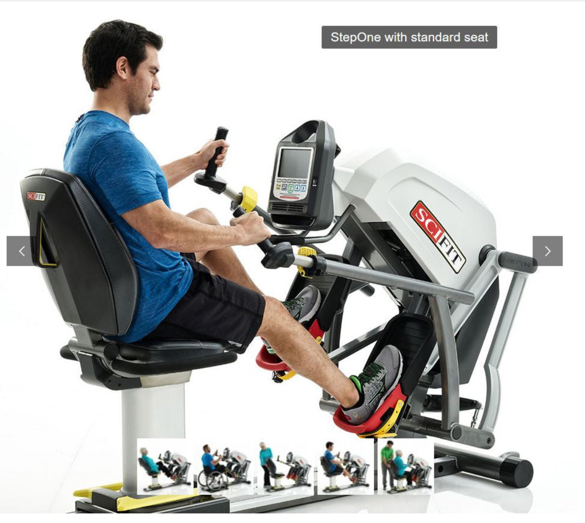 SciFit StepOne Recumbent Stepper - Shown with Premium Seat