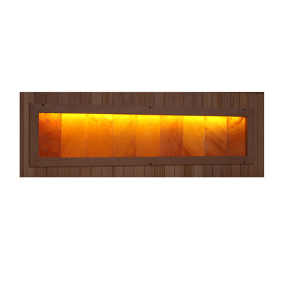 Golden Designs 3-Person Full Spectrum PureTech™ Near Zero EMF FAR Infrared Sauna with Himalayan Salt Bar (Canadian Hemlock)