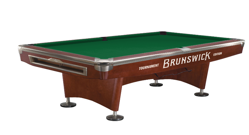 Brunswick Gold Crown VI Pool Table Shown Tournament Model Shown in Mahogany