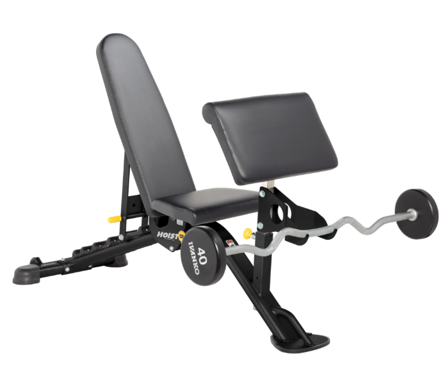 Hoist Fitness HF5165  7-Position F.I.D. Bench - New Matte Black Color - FITNESS OUTLET