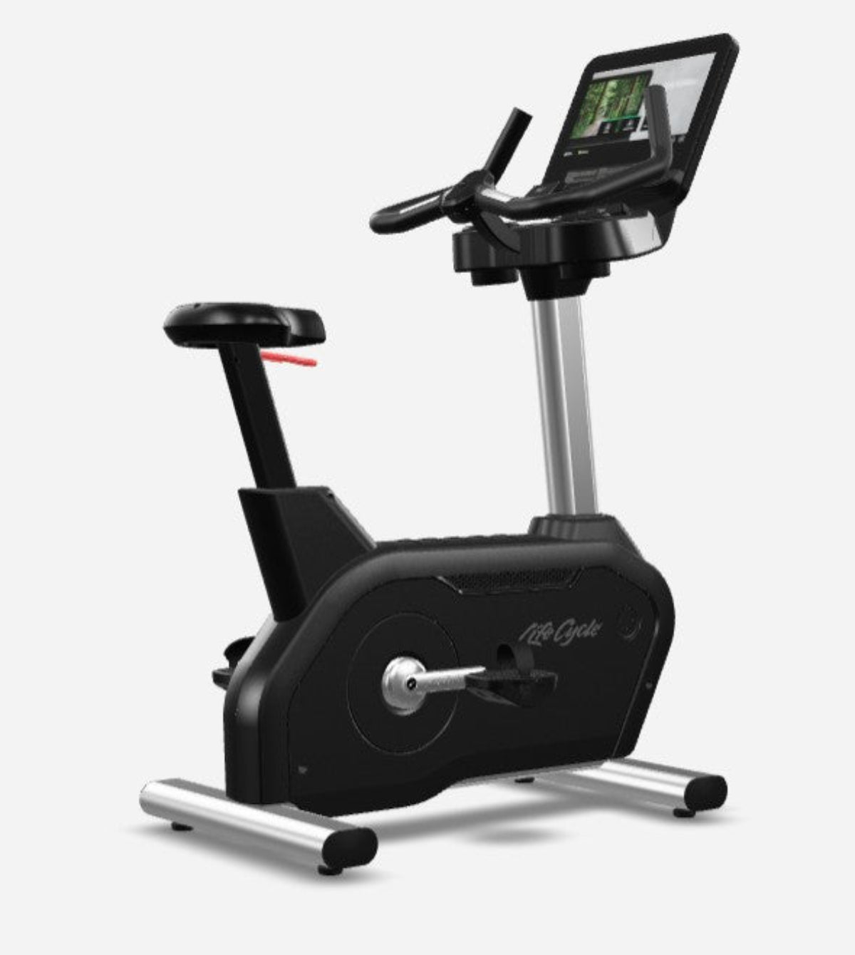 upright stationary bicycle Integrity Lifecycle Exercise Bike - Outlet SL / Arctic Silver | Indoor Cycling Bike | Best Bike For Home offering advanced exercise features LED Backpacks Tournament Shark Pro Gear Model:DFF-DP-5H10S10