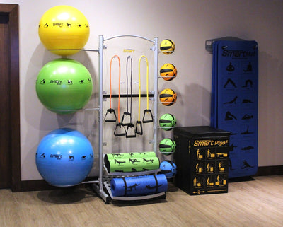 Prism Fitness Smart Wall Mounted Mat Rack Package