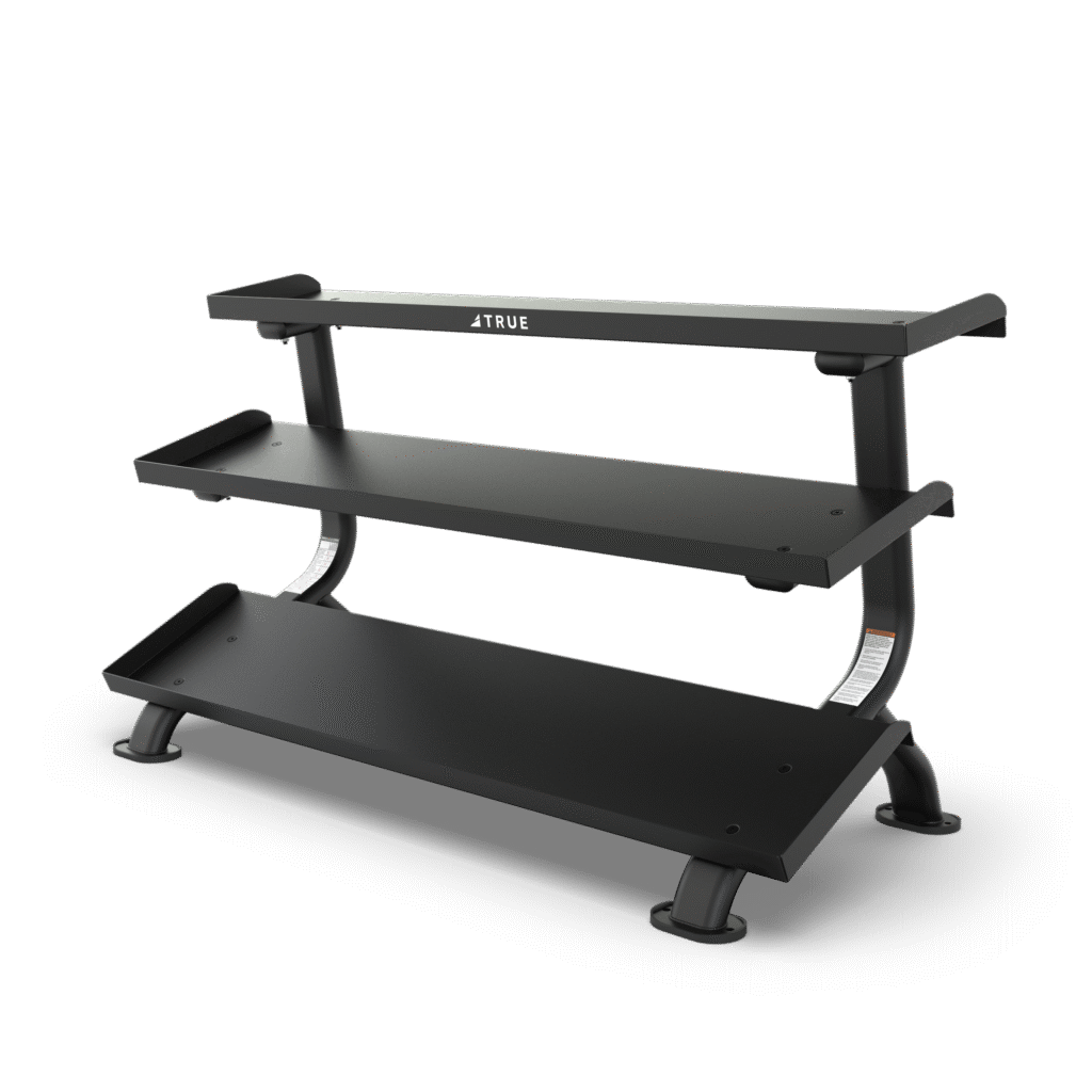 True Fitness SF-1075 3-Tier Flat Tray Dumbbell Rack