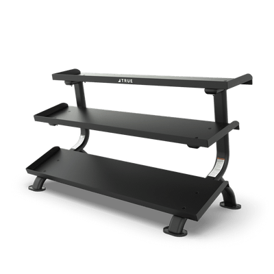 True Fitness SF-1075 3-Tier Flat Tray Dumbbell Rack