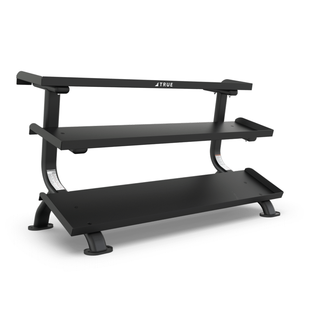 True Fitness SF-1075 3-Tier Flat Tray Dumbbell Rack