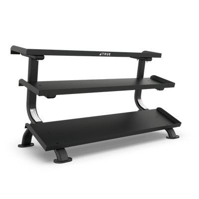 True Fitness SF-1075 3-Tier Flat Tray Dumbbell Rack