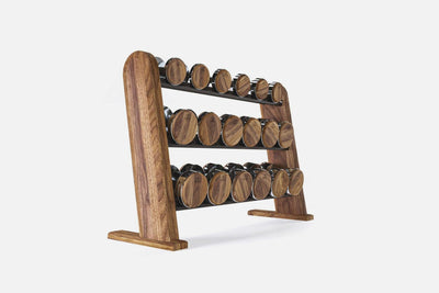 NOHRD Dumbbells and Rack Set - WALNUT 