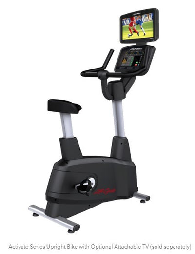 Life Fitness Activate Series Upright Lifecycle Bike with Optional Attachable TV