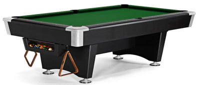 Brunswick Black Wolf Pro Pool Table shown with Optional Gully Return
