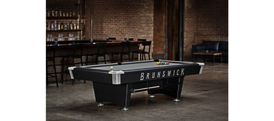 Brunswick Black Wolf Pro Pool Table with Drop Pockets and Optional Decal