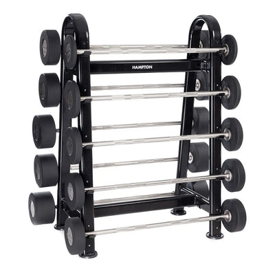 Hampton Urethane Straight Barbell Club Pack Set (25-115 lbs in 10 lb increments)