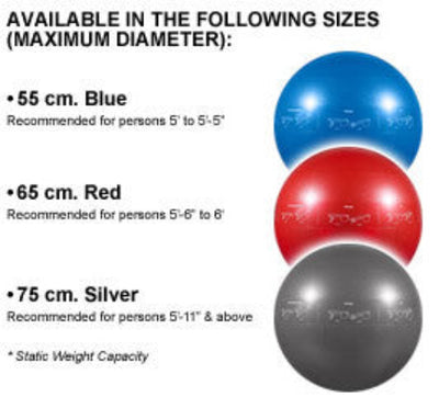 GoFit 2000lb Capacity ProBall- 55cm Stability Ball