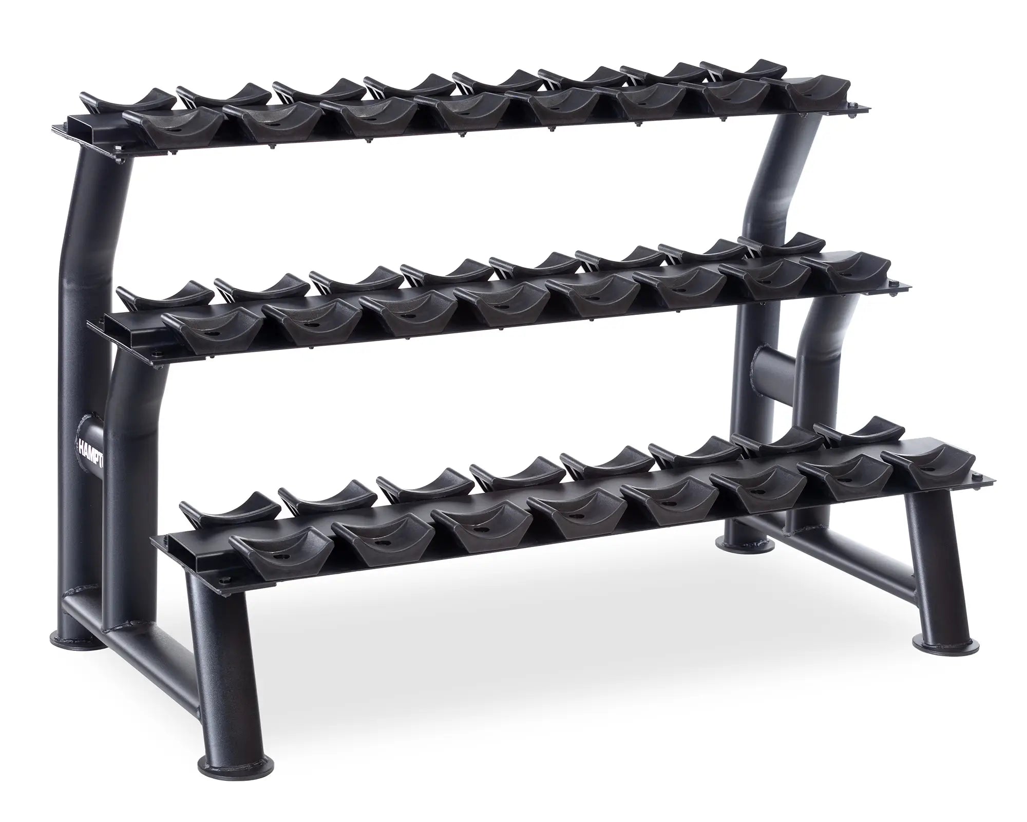 Hampton 43" 3-Tier Chrome Dumbbell Saddle Rack