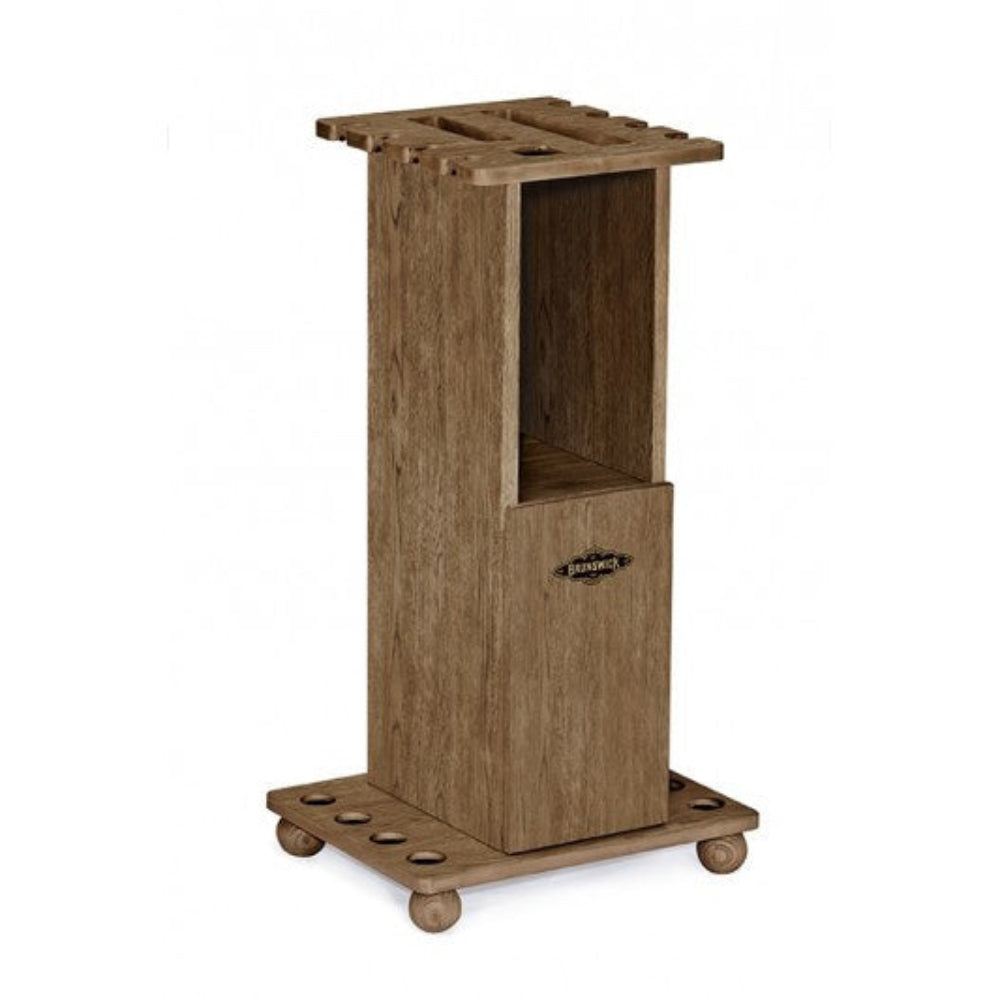 Brunswick Heritage Floor Cue Rack - Rustic Dark Brown