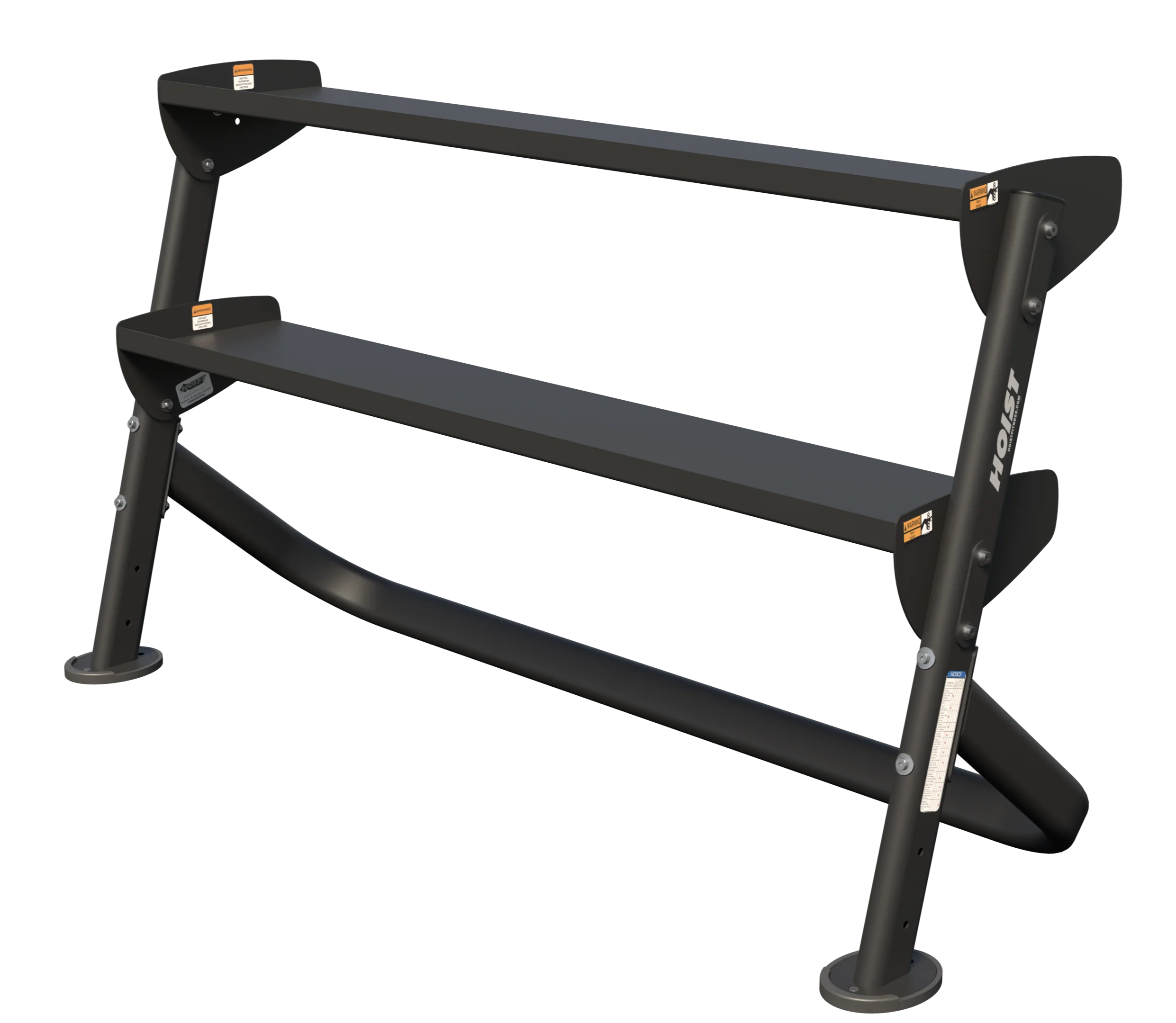 Hoist Fitness 60" Horizontal Dumbbell Rack HF 5461-60 - Fitness Outlet 