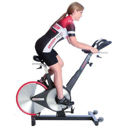Keiser M3i Indoor Cycle with Bluetooth, Media Tray, Stretch Pads, Floor Mat, M Connect Display