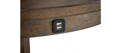 Brunswick Traditional Pub Table with USB Port - NUTMEG