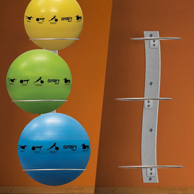 Prism Fitness Smart Wall Mounted Stability Ball Rack Package